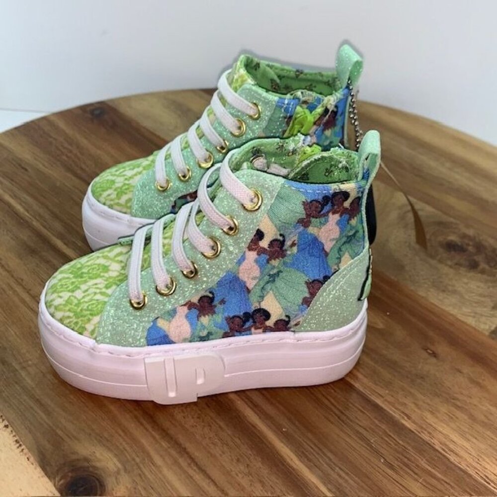 Ground Up Disney Princess and the Frog Tiana Hightop Side Zip Baby Shoes Size 6 - Picture 3 of 14